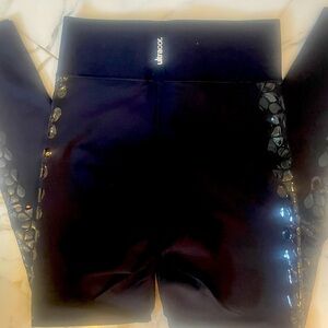 Ultracor Black High-Waist Leggings with Glossy Side Detail. Never worn.  NEW